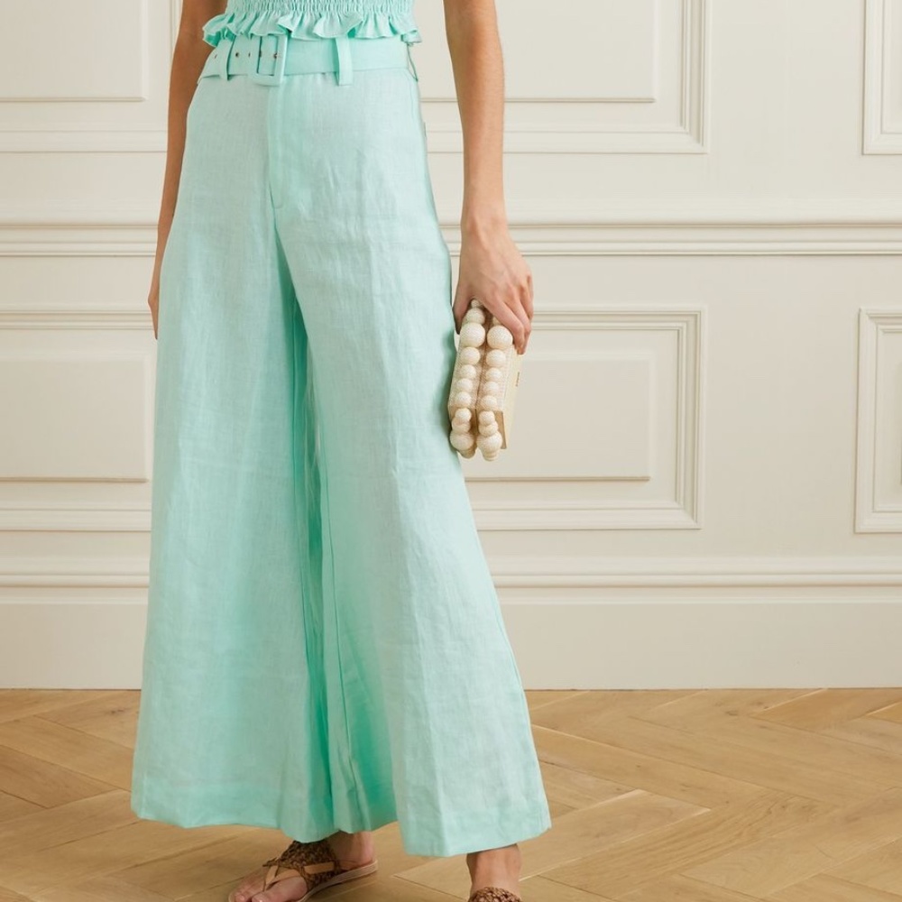 Faithfull The Brand Rose Wide Leg Trousers MINT